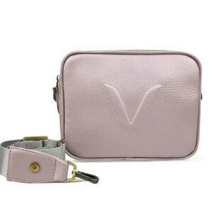Vegan Leather Crossbody Bag in Pink